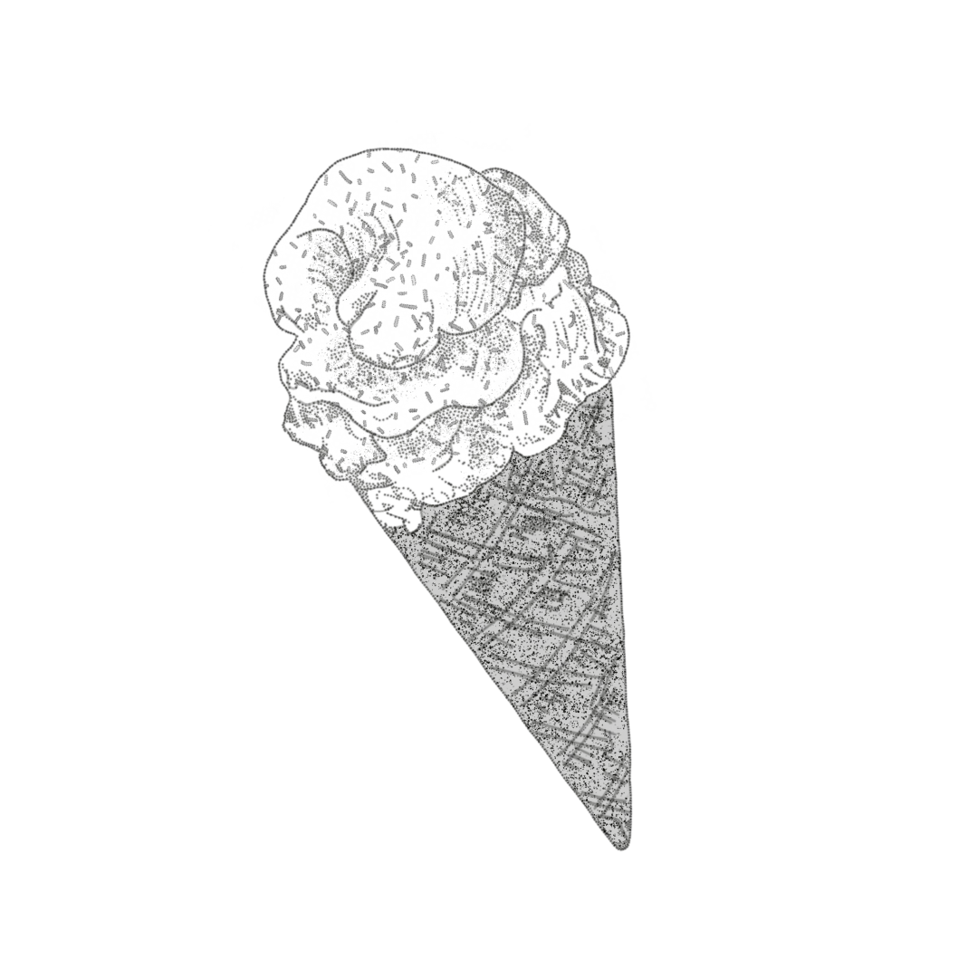 illustrated ice cream cone